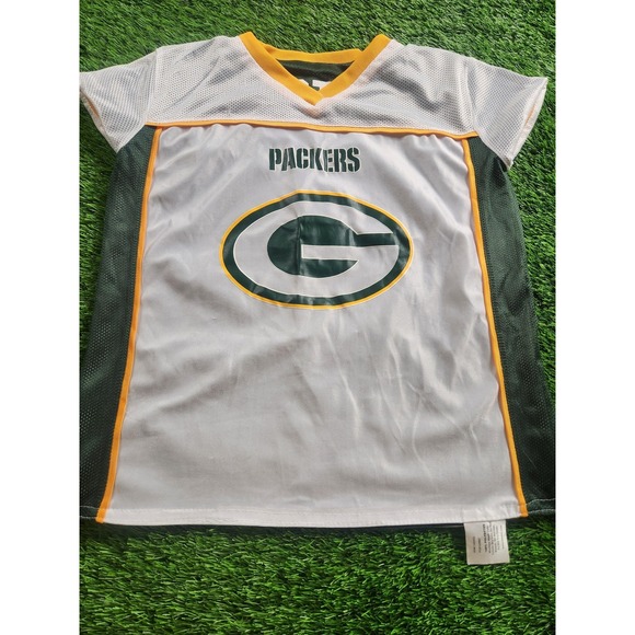 Bda Other - Green Bay Packers Jersey Boys Medium White NFL Football BDA NFL Flag Play60